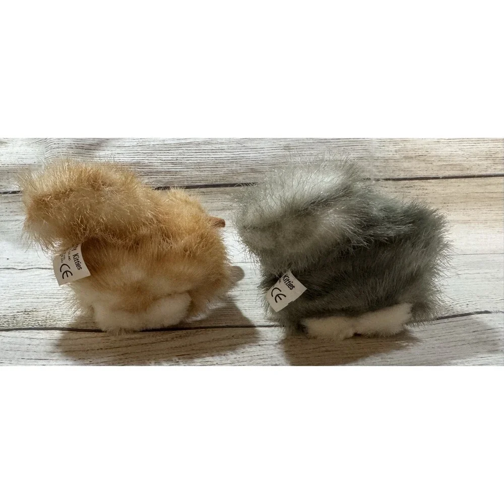 Vintage Russ Itty Bitty Kitties Life Like Gray Orange Tabby Cute Mini Cats TubG